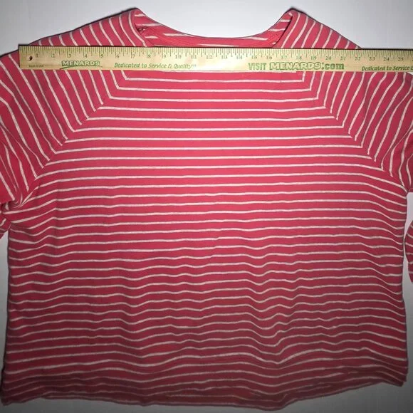 L.L. Bean Womens Red and Gray Striped Long Sleeve Pullover Size 3X Regular - Picture 9 of 11